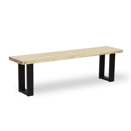 Natural Araés Bench with Straight Edge