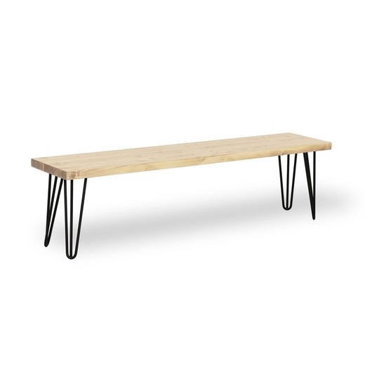 Straight Edge Natural Tule Bench