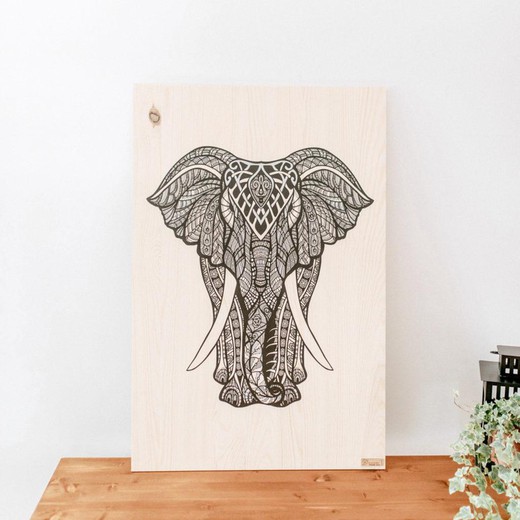Peinture d'un éléphant blanc