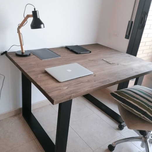 Mesa escritorio de madera maciza natural ≫ mesaka