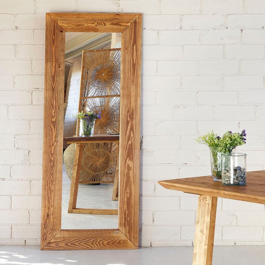 Espejo de pie madera marrón, 45x165x6 cm