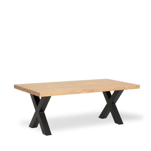 Tisch mit gerader Kante aus Hiwi-Eiche