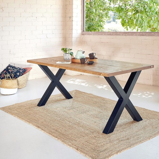 Ibagué Walnut Table with Straight Edge