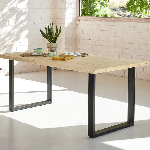 Ica Natural Table with Irregular Edge