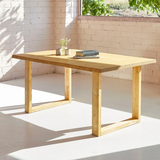 Ubde Oak Table with Irregular Edge