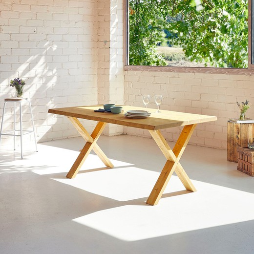 Yuko Oak Table with Irregular Edge