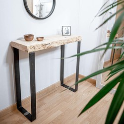 BLENOM Mesa consola recibidor o mesa de entrada de madera maciza