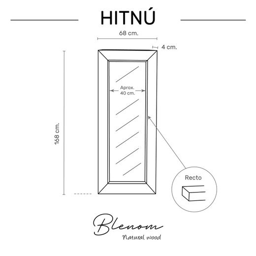 Hitnú Oak Mirror