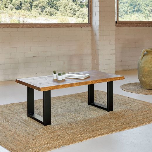 Sánha Antique Oak Table with Irregular Edge