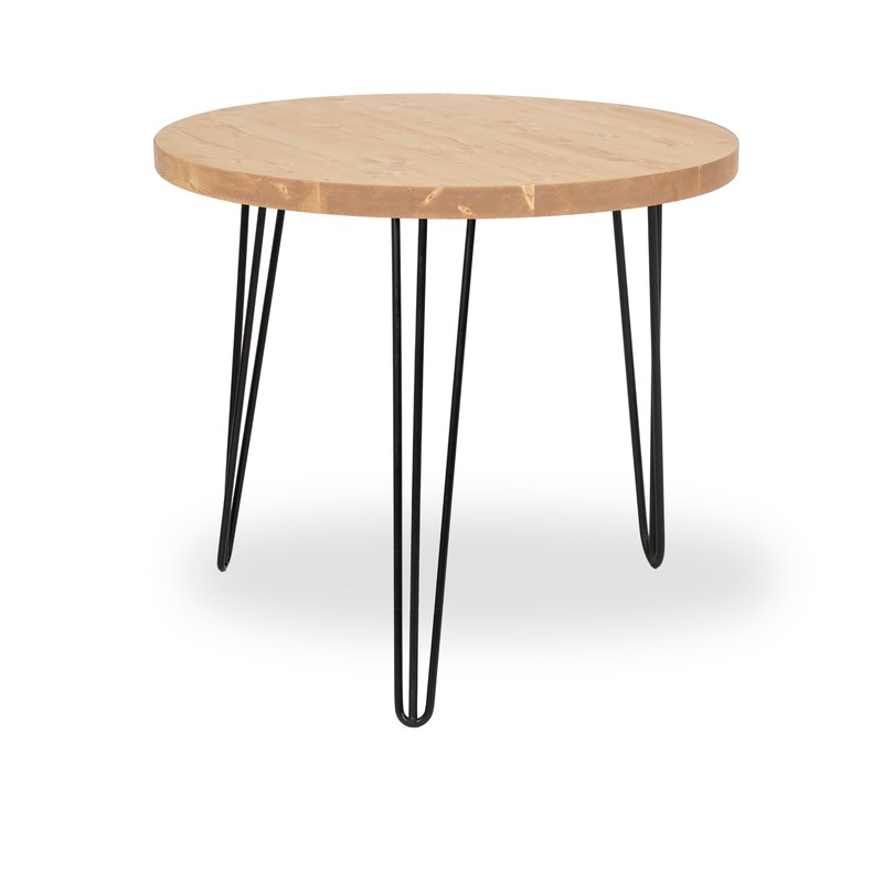 Mesa barata redonda en roble en diametro de 110 cm para 4- 6 personas