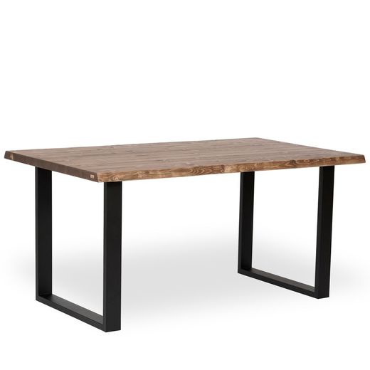 Ica Antique Oak Table with Irregular Edge