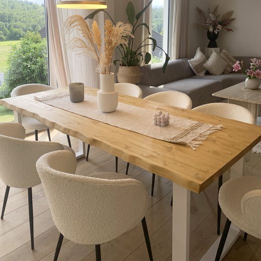 Ica Oak Table with Irregular Edge