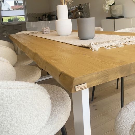 Ica Oak Table with Irregular Edge