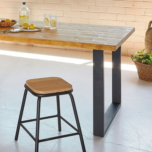 Ica Oak Table with Irregular Edge
