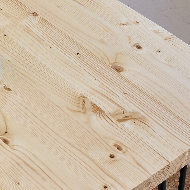 BLENOM Mesa consola recibidor o mesa de entrada de madera maciza sostenible  Bare c/Irregular 60x33-35x106cm Nogal OM