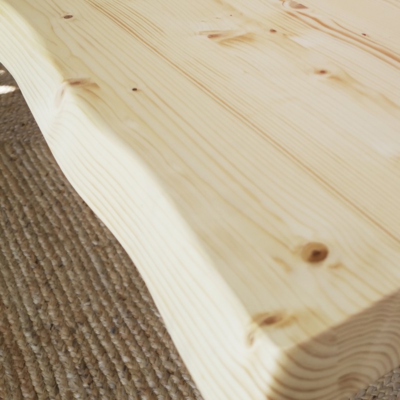 BLENOM Mesa consola recibidor o mesa de entrada de madera maciza sostenible  Bare c/Irregular 100x33-35x76cm Nogal OM
